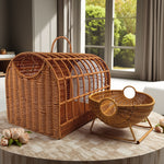 Woven Plastic Pet Storage Baskets Set of Two