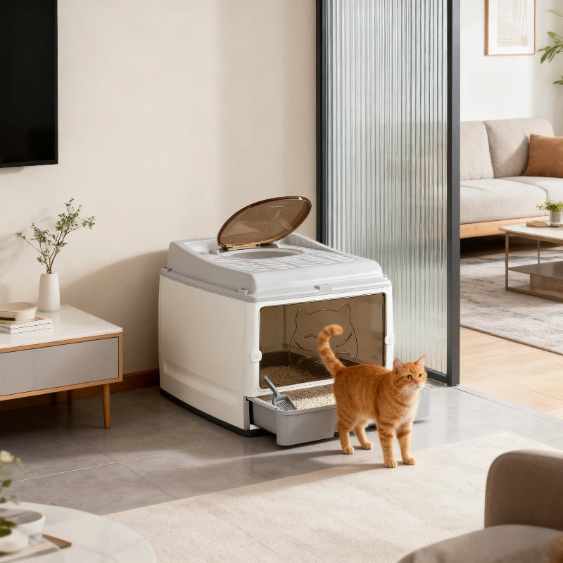 Extra Grote Enclosed Litter Box with Ventilation and Odour Bags