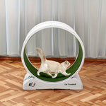 Cat Exercise Wheel with Covered Running and Scratching Surface