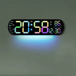 Digital Wall Clock - 14-Inch LED Display with Remote Control