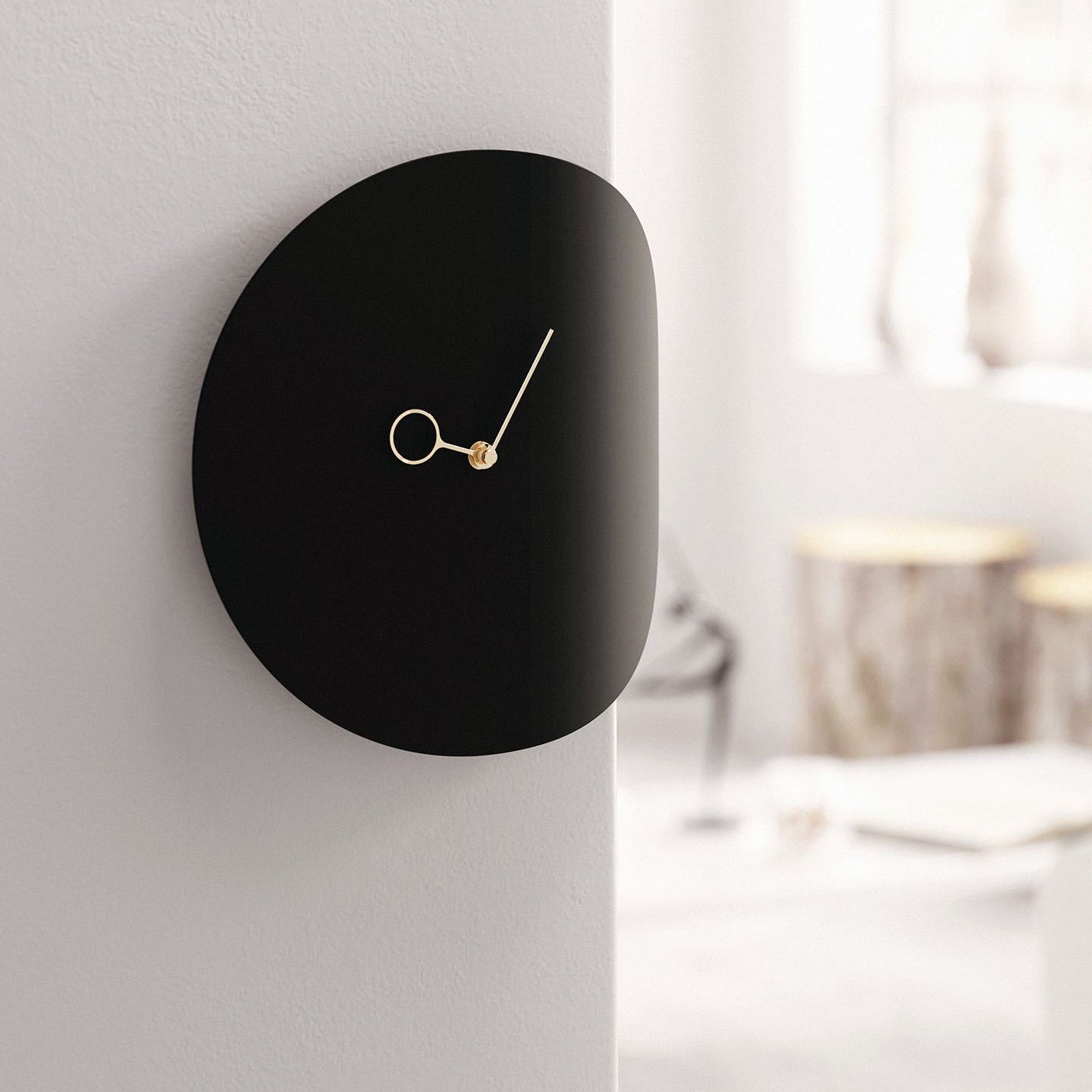 Curved Corner Wall Clock for Home Display
