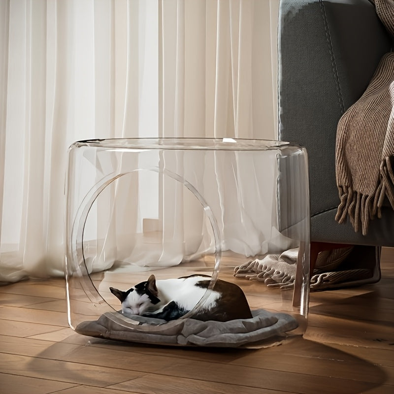 Modern Transparent Cat House of Plastic