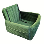 Portable Dog Car Seat with Safety Strap and Ventilation