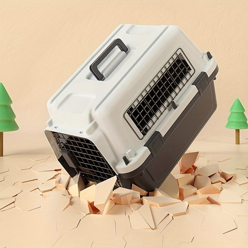Pet Carrier Crate with Full Metal Mesh