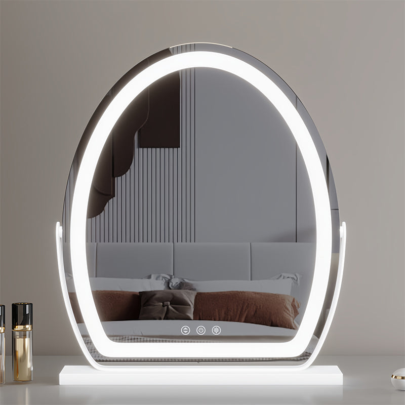 Oval LED Vanity Mirror - 3 Light Modes with Touch Dimming