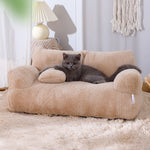 Gray Cat Sofa of Polyester with Removable Filling