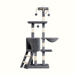 Multi-Level Cat Tower with Scratching Post and Rest Platforms