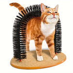 Self-Grooming Arch for Cats with Plastic Brushes
