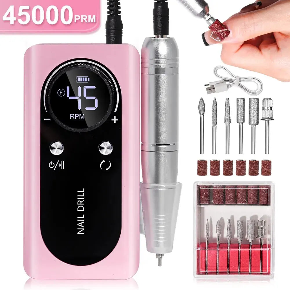 45000 RPM Rechargeable Electric Nail Drill