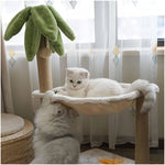 Coconut Palm Cat Tree with Cactus House, Hammock and Scratching Board