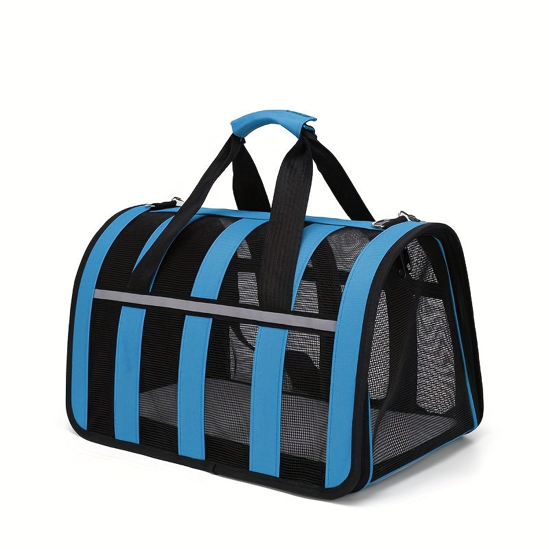 Foldable Soft Pet Carrier With Zipper Closure