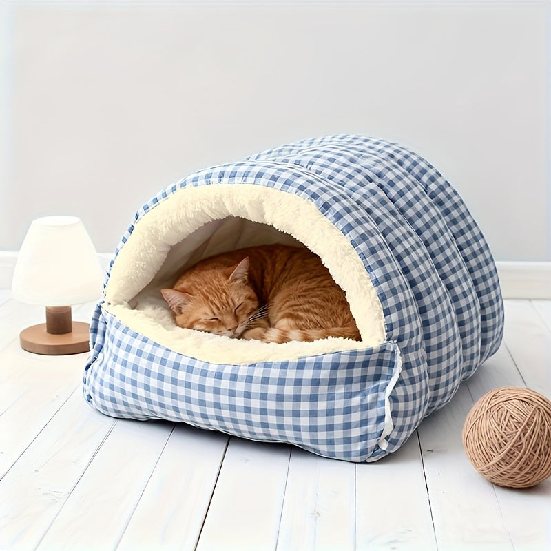 Warm Foldable Cat Cave for Small Cats and Kittens