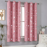 Star and Moon Blackout Curtains - Polyester 2-Panel Grommet Set