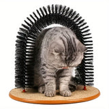 Self-Grooming Arch for Cats with Plastic Brushes