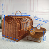 Woven Plastic Pet Storage Baskets Set of Two