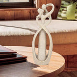 Abstract Embrace Sculpture - Resin Neutral Decorative Figure