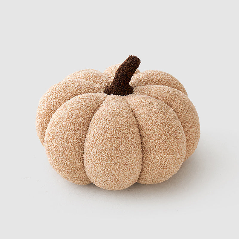 Pumpkin Cushion - Teddy Fleece Decorative Pillow with PP Cotton