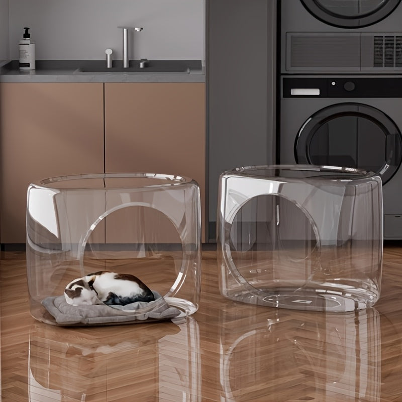 Modern Transparent Cat House of Plastic