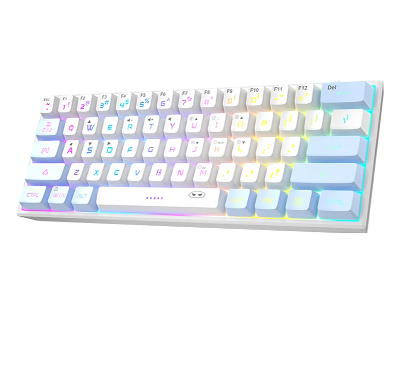 Compact 61-Key RGB Gaming Keyboard for Everyday Practical Use