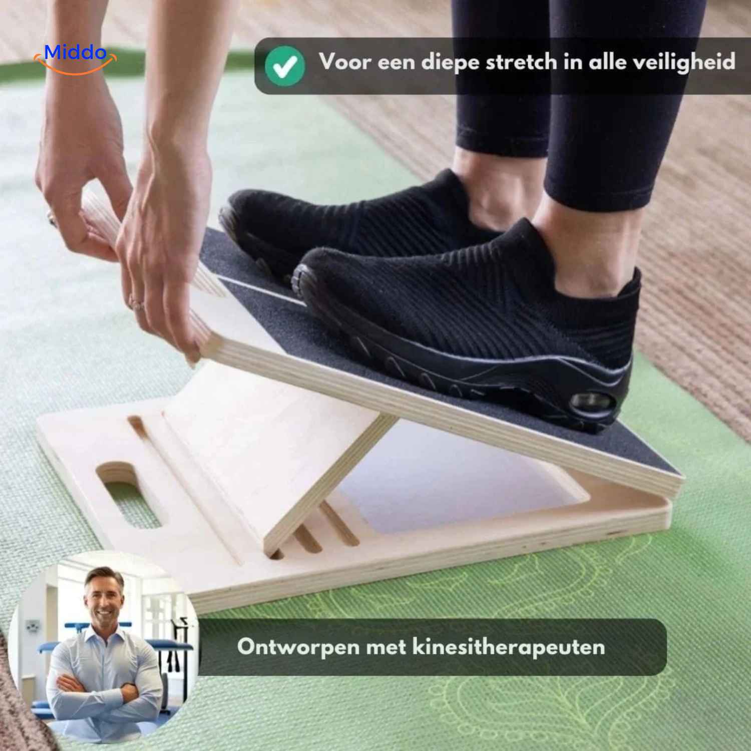 Adjustable Non-Slip Stretch Board for Everyday Home Workouts