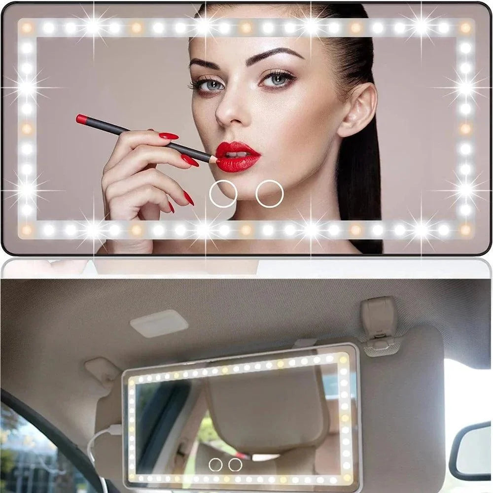 Portable LED Car Makeup Mirror for Travel