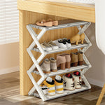 Folding Shoe Rack - 3 or 4 Tier and Two-Mode Storage