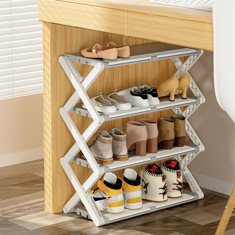 Folding Shoe Rack - 3 or 4 Tier and Two-Mode Storage