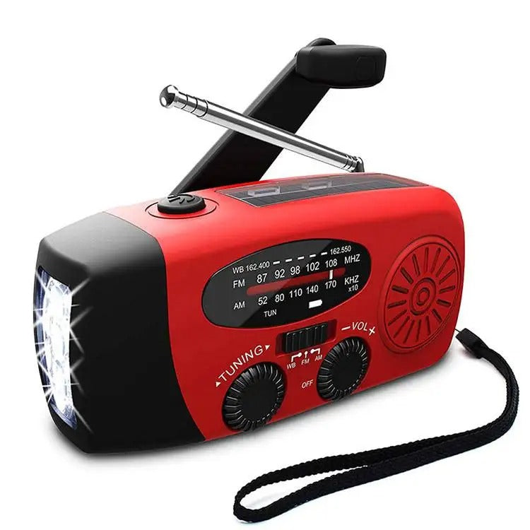 Solar Hand Crank Emergency Radio With Light and Phone Charging