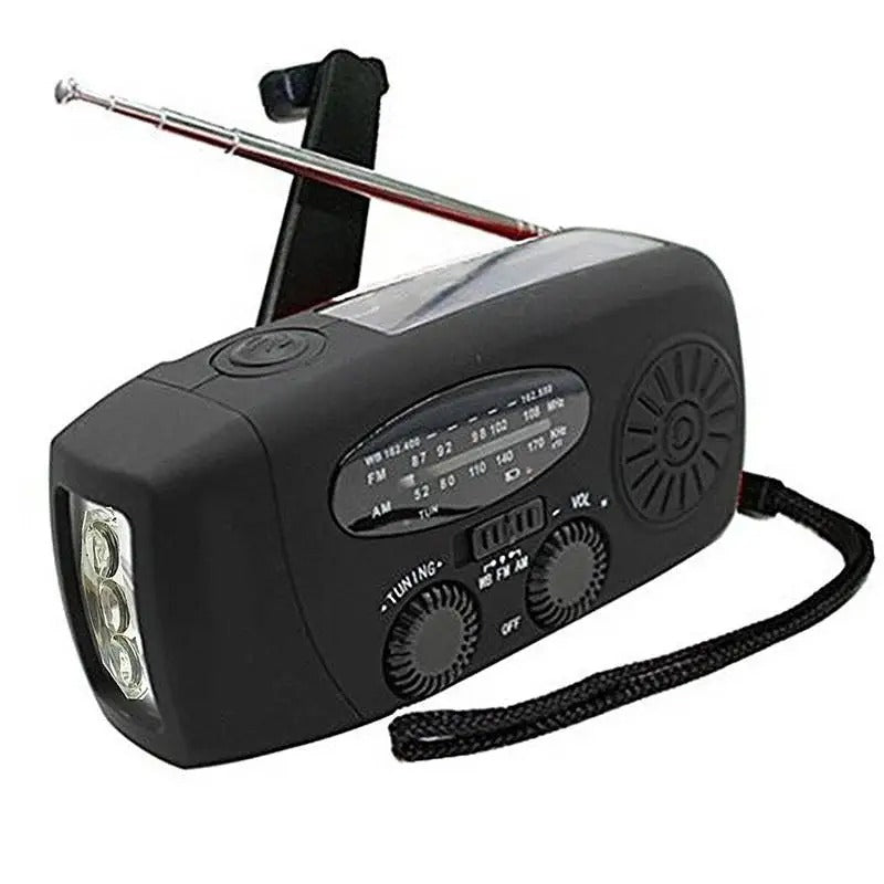Solar Hand Crank Emergency Radio With Light and Phone Charging