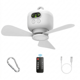 Rechargeable Hanging Camping Fan With Night Light