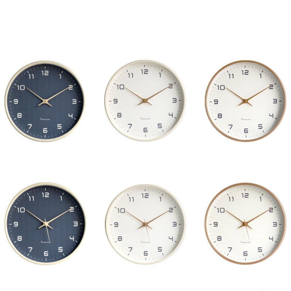 Wooden Wall Clock - Scandinavian Minimalist Design 12 Inches