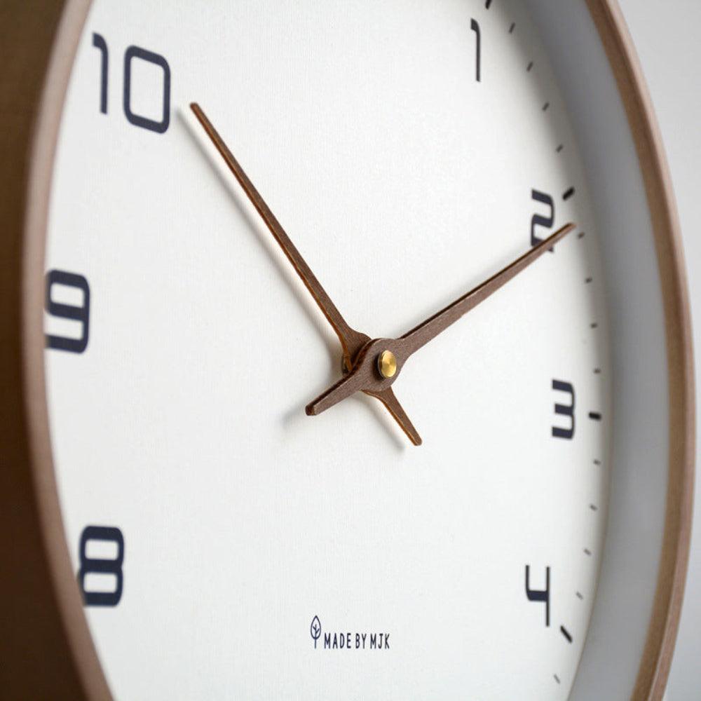 Wooden Wall Clock - Scandinavian Minimalist Design 12 Inches