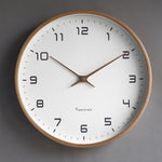 Wooden Wall Clock - Scandinavian Minimalist Design 12 Inches