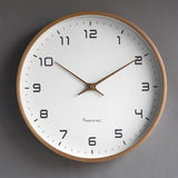 Wooden Wall Clock - Scandinavian Minimalist Design 12 Inches