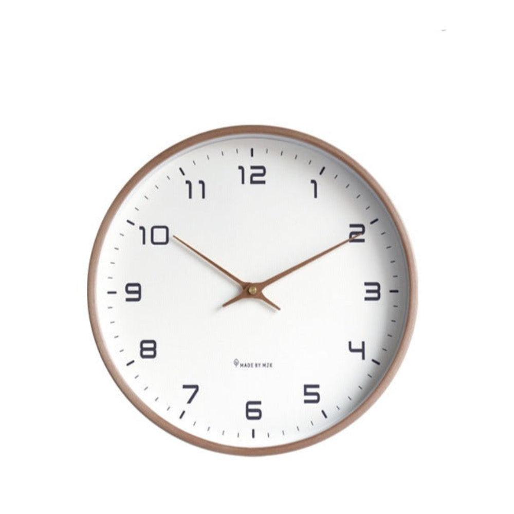 Wooden Wall Clock - Scandinavian Minimalist Design 12 Inches