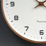Wooden Wall Clock - Scandinavian Minimalist Design 12 Inches