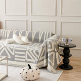 Boho Chenille Sofa Cover - Geometric Anti-Scratch Furniture Protector
