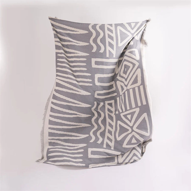 Boho Chenille Sofa Cover - Geometric Anti-Scratch Furniture Protector
