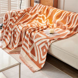 Boho Chenille Sofa Cover - Geometric Anti-Scratch Furniture Protector
