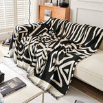 Boho Chenille Sofa Cover - Geometric Anti-Scratch Furniture Protector