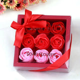 Rose Soap Flower Gift Set - 9 Flowers in Gift Box