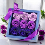 Rose Soap Flower Gift Set - 9 Flowers in Gift Box