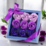 Rose Soap Flower Gift Set - 9 Flowers in Gift Box