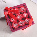 Rose Soap Flower Gift Set - 9 Flowers in Gift Box