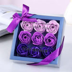 Rose Soap Flower Gift Set - 9 Flowers in Gift Box