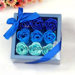Rose Soap Flower Gift Set - 9 Flowers in Gift Box