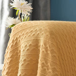 Knitted Sofa Throw Blanket - Cotton Polyester Extra Large Blanket