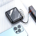 20000mAh Power Bank with Integrated Charging Cables