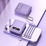 20000mAh Power Bank with Integrated Charging Cables