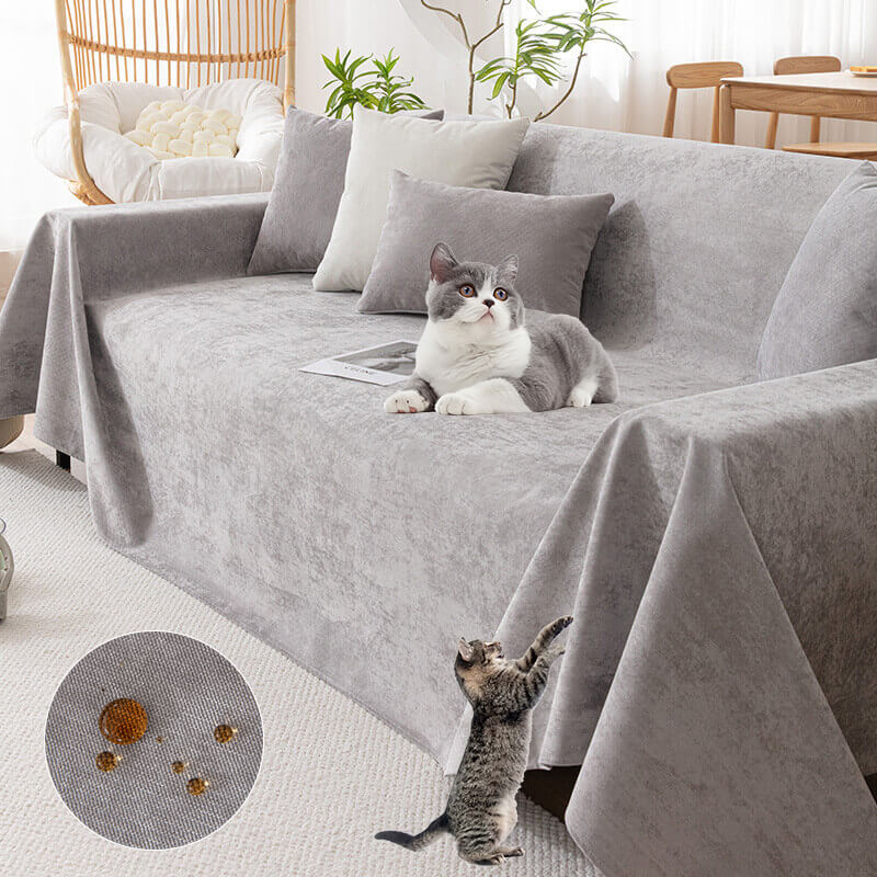 Waterproof Chenille Sofa Throw - Non-Slip Furniture Protector